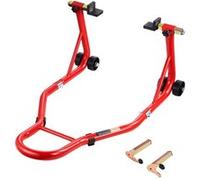 VEVOR Béquille roue arrière Lève-moto 385,6 kg Bras oscillant Fourche U/L réglable Rouge