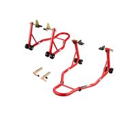 VEVOR Béquille Roue Avant et Arrière, Lève Moto Charge 385,6 kg, avec Fourche Avant Double, Fourche Arrière U+L, Bras Oscillant, Compatible avec la Plupart des Motos Yamaha, Honda, Kawasaki, Suzuki