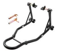 VEVOR Béquille Moto pour Roue Arrière Charge 0,39 T Béquille d'Atelier avec Bras Réglable Support de Roue en Acier Lève-Moto Compatible avec Roue d'Un Diamètre de 350 mm Réparation Entretien Domicile