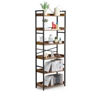 VEVOR Bibliothèque en métal étagère de rangement sur pied pour bureau 6 niveaux