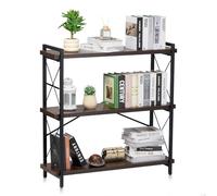 VEVOR Bibliothèque en métal, étagère Industrielle à 3 Niveaux, Petite bibliothèque de Rangement Vintage Rustique avec étagères Ouvertes, étagère de Rangement sur Pied, pour Salon, Chambre et Bureau