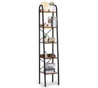 VEVOR Bibliothèque en métal étagère de rangement sur pied à 5 niveaux pour salon