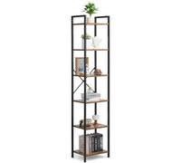 VEVOR Bibliothèque en métal, étagère Industrielle à 6 Niveaux, bibliothèque de Rangement Vintage Rustique Haute et étroite avec étagères Ouvertes, étagère de Rangement sur Pied, pour Salon, Chambre