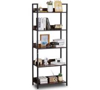 VEVOR Bibliothèque métallique, bibliothèque industrielle rectangulaire à 5 étagères, petite étagère de rangement rustique avec étagères ouvertes, chambre à coucher