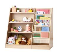 VEVOR Bibliothèque pour enfants 4 niveaux – 10 compartiments – Étagère livres et jouets