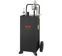 VEVOR Bidon de carburant 30gal - Réservoir de stockage avec 2 roues et pompe manuelle - Noir