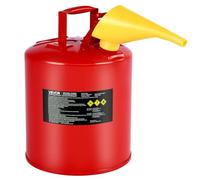 VEVOR Bidon de Sécurité de Type I 19 L Bidon de Gaz Rouge & Entonnoir PE | Pour Stockage de Liquides Inflammables, avec Pare-flammes Acier Inoxydable, Couvercle à Fermeture Auto, Poignée Ergonomique