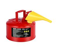VEVOR Bidon de Sécurité de Type I 9,5 L Bidon de Gaz Rouge & Entonnoir PE | Pour Stockage de Liquides Inflammables, avec Pare-flammes Acier Inoxydable, Couvercle à Fermeture Auto, Poignée Ergonomique