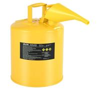 VEVOR Bidon de Sécurité Diesel Type I 19 L avec Pare-flammes en Acier Inoxydable, Couvercle à Fermeture Automatique, Entonnoir PE, Poignée Ergonomique, pour Stockage de Liquides Inflammables, Jaune