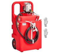 VEVOR Bidon d'Essence Diesel sur Roues, 121 L, Réservoir de Carburant, Pompe Transfert Carburant Électrique 12 V CC 56,7 L/min, Tuyau de Distribution 4 m, Buse Alliage Alu, pour Bateaux à Moteur, VTT