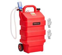 VEVOR Bidon d'Essence Diesel sur Roues, 60,5 L, Réservoir de Carburant, avec Pompe Transfert Carburant Électrique 12 V CC 9,5 L/min, Tuyau de Distribution 1,2 m, Buse Capteur Arrêt Automatique, Rouge