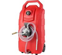 VEVOR Bidon d'Essence sur Roues 16 gal 60 L Réservoir Carburant Portable 7,8 L/min avec Pompe Manuelle, Transfert Carburant pour Essence, Diesel, Huile, Machine, Tondeuse, Voiture, Tracteur, Bateau