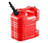 VEVOR Bidon Essence 9,5 L Bidon Carburant avec Bec Verseur, Graduation Transparente, Débit Maximal 15 L/min, Réservoir Essence Plat Portable pour la Plupart des Voitures, Motos, UTV, Tracteurs, Rouge