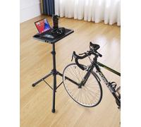 VEVOR Bike Table Fixed Foldable Adjustable Bike Trainer and Treadmill Table with Multiple Slots for Bike Trainers and Handlebars