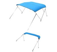 VEVOR Bimini bateau taud de soleil 3 arceaux 185-198 cm polyester Bleu Pacifique