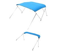 VEVOR Bimini bateau taud de soleil 3 arceaux 137-152 cm polyester Bleu Pacifique