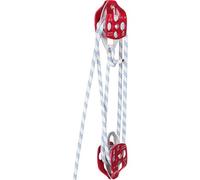 VEVOR Bloc à double poulie, avec corde tressée 12 mm x 30 m, système d'escalade à double poulie, longueur de rupture 35 kN haute résistance pour travail en tour, entraînement et activités de plein air