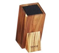 VEVOR Bloc Couteau Universel Vide Support à Couteaux de Cuisine en Bois d'Acacia et Poils en PP Porte-Couteaux de Comptoir Stable pour Rangement Facile de Divers Couteaux Restaurant sans Couteaux