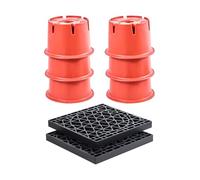 VEVOR Bloc de Nivellement pour Camping-car 6PCs avec 2 Patins, Supports Stabilisateurs pour Caravane 20,3 cm de Haut, Charge de 0,9 T par Bloc, en PP, pour Voyage Camping-car Remorque à Sellette