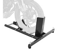 VEVOR Bloque Roue Moto 816,5 kg Cale Roue Moto Dia. 381-558,8 mm Largeur 76,2-203,2 mm Support de Transport de Moto en Acier Stand pour Sécuriser Transport de Moto sur Camion Remorque Atelier, Noir