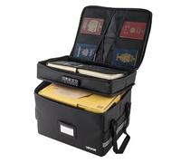VEVOR Boîte à documents ignifuge 1000 °C, porte-documents anti-feu multicouche avec serrure, sac de rangement ignifuge et étanche portable à deux niveaux pliables pour fichiers importants, passeports
