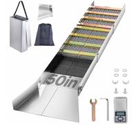 VEVOR Boîte à écluse Pliable en Alliage d'aluminium, compacte de 127 cm pour Or, équipement léger et Portable, avec Mousse de Mineur, rivière, ruisseau, dorée, Prospection, drague
