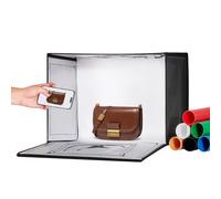 VEVOR Boîte à lumière studio photo, 41x30x30,5 cm, kit boîte photo pro 3000-5600 K, 3 températures de couleur, 120 lumières LED, 6 toiles de fond, tissu léger doux, IRC ≥ 95 pour photographie produits