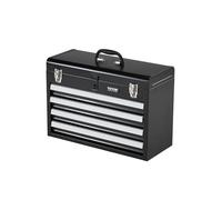 VEVOR Boîte à outils métal 520 mm – 4 tiroirs à roulement à billes, doublure EVA – Noir