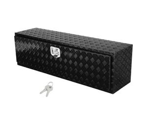 VEVOR Boîte à Outils pour Camion 152,4x43,2x45,7 cm, Coffre Sous-Châssis Fixation Inférieure, Caisse de Stockage en Aluminium avec Serrure et Clés, Étanche, pour Remorque Pick-up Fourgonnette