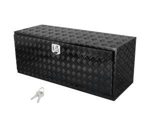 VEVOR Boîte à Outils pour Camion 152,4x61x61 cm, Coffre Sous-Châssis Fixation Inférieure, Caisse de Stockage en Aluminium avec Serrure et Clés, Étanche, pour Remorque Pick-up Fourgonnette Véhicules
