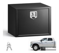 VEVOR Boîte à Outils pour Camion en Acier 609x457x457 mm, Coffre à Outils sous Châssis ou sous Plateau, Rangement pour Benne Camionnette Fourgonnette Remorque SUV, avec Serrure et Clés, Noir