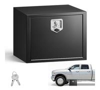 VEVOR Boîte à Outils pour Camion en Acier 609x457x457 mm, Coffre à Outils sous Châssis ou sous Plateau, Rangement pour Benne Camionnette Fourgonnette Remorque SUV, avec Serrure et Clés, Noir