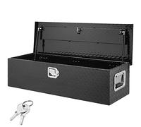 VEVOR Boîte à Outils pour Camion en Aluminium 99x33x25,4 cm Coffre de Benne de Pick-up Verrouillable avec Clés et Poignées Latérales pour Rangement de Benne de Voiture Camping-car Remorque Noir