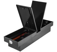 VEVOR Boîte à outils pour camion robuste en aluminium à texture diamant, 1771x507x331 mm, coffre à outils étanche pour benne de camionnette, camping-car, avec serrure, clés et poignées latérales, noir