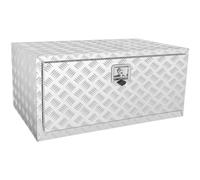 VEVOR Boîte à Outils pour Camion 91,4×61×61 cm Coffre Sous-châssis Fixation Inférieure Caisse de Stockage en Alliage d'Aluminium Solide avec Serrure et Clés pour Remorque Pick-up Véhicules Transport