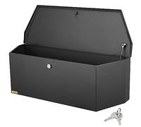 VEVOR Boîte à Outils pour Remorque 914×305×305 mm Coffre de Timon ou Flèche de Remorque en Acier au Carbone Robuste Caisse à Outils avec Serrure et Clé Résistance aux Intempéries pour Déplacement
