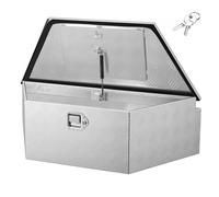 VEVOR Boîte à Outils pour Remorque 99x41,9x30,5 cm, Coffre de Timon ou Flèche de Remorque en Aluminium, pour Rangement Pick-up Caravane Véhicule Tout-terrain, Caisse à Outils avec Serrure et Clés