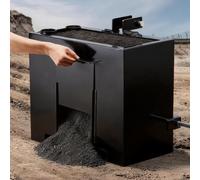 VEVOR Boîte de Ballast pour Tracteur 3 Points Catégorie 1, Charge Max. 363 kg, Boîte de Lest pour Tracteur et Chargeur, en Acier Q235, Volume 0,09 m³, avec Récepteur 55 mm, Porte Coulissante, Noir