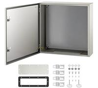 VEVOR Boîte de Distribution Électrique 60x60x20 cm Armoire Électrique IP66 Armoire de Distribution en Acier au Carbone Cache Compteur Électrique Coffret Électrique Étanche Extérieur pour Montage Mural