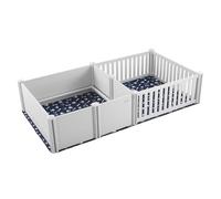 VEVOR Boîte de Mise Bas pour Chien - 237 x 122,9 x 46 cm - Double Zone pour Chiens et Chiots - Enclos pour Chiots - Boîte d'accouchement avec Rails, 2 Coussinets hygiéniques lavables et 2 Sacs de