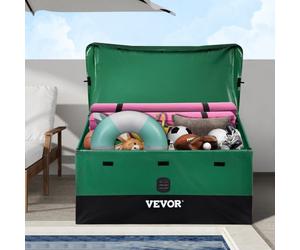 VEVOR Boîte de Rangement Extérieur 440 L Coffre de Stockage Jardin Étanche Portable Cadre Galvanisé Bâche PE Garder Outils Garage Jouets des Enfants pour Maison Camping Terrasse Piscine 122x63x75 cm