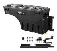 VEVOR Boîte de Rangement pour Lit de Camion Noir 34 kg Ramasseur Arrière Boîte à Outils pour Ranger 25 L en ABS et Acier au Carbone pour Améliorer l'Organisation de Votre Lit et Libérer de la Place