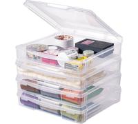 VEVOR Boîtes de Rangement pour Papier de Scrapbooking Empilables 4PCs Bureau