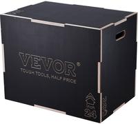VEVOR Boîte de saut pyométrique 3 en 1 30/24/20 pouces, boîte de saut capacité de charge 204 kg, boîte de step-up pour exercices de fitness pour entraînement à domicile, entraînement de force de saut