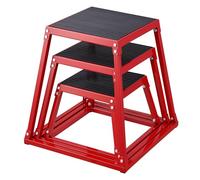 VEVOR Boîte Entraînement Pliométrique Step-up Pompe Squat Gym Domicile Plateforme Antidérapante, 4PCs 305/458/609/762 mm Unisex-Adult