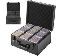 VEVOR Boîte Rangement Carte Gradée 180 PSA 3 Rangées Mallette Double Verrou, pour Carte de Sport et Collection, Capacité 120 SGC 100 BGS 520 Toploaders 999+ Cartes en Vrac, avec 2 Clés, 12 Séparateurs