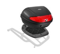 VEVOR Boîte supérieure de moto en PP, coffre universel avec panneau réfléchissant, coffre de rangement amovible étanche 62 L pour moto, adapté à 99% des cadres de moto