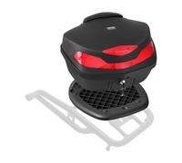 VEVOR Top case boîte supérieure de moto universelle durable en PP 48 L noir