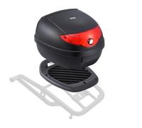 VEVOR Boîte supérieure de moto universel durable en PP, coffre de rangement moto amovible étanche 24 L avec panneau réfléchissant, adapté à 99% des cadres de moto
