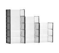 VEVOR Boîtes à Chaussures Empilables Lot de 12PCs, Rangement Chaussures jusqu’à la Pointure US 11, Organisateur Modulaire en Plastique, pour Ranger Talons Hauts, Bottes et Chapeaux, Cadre Noir